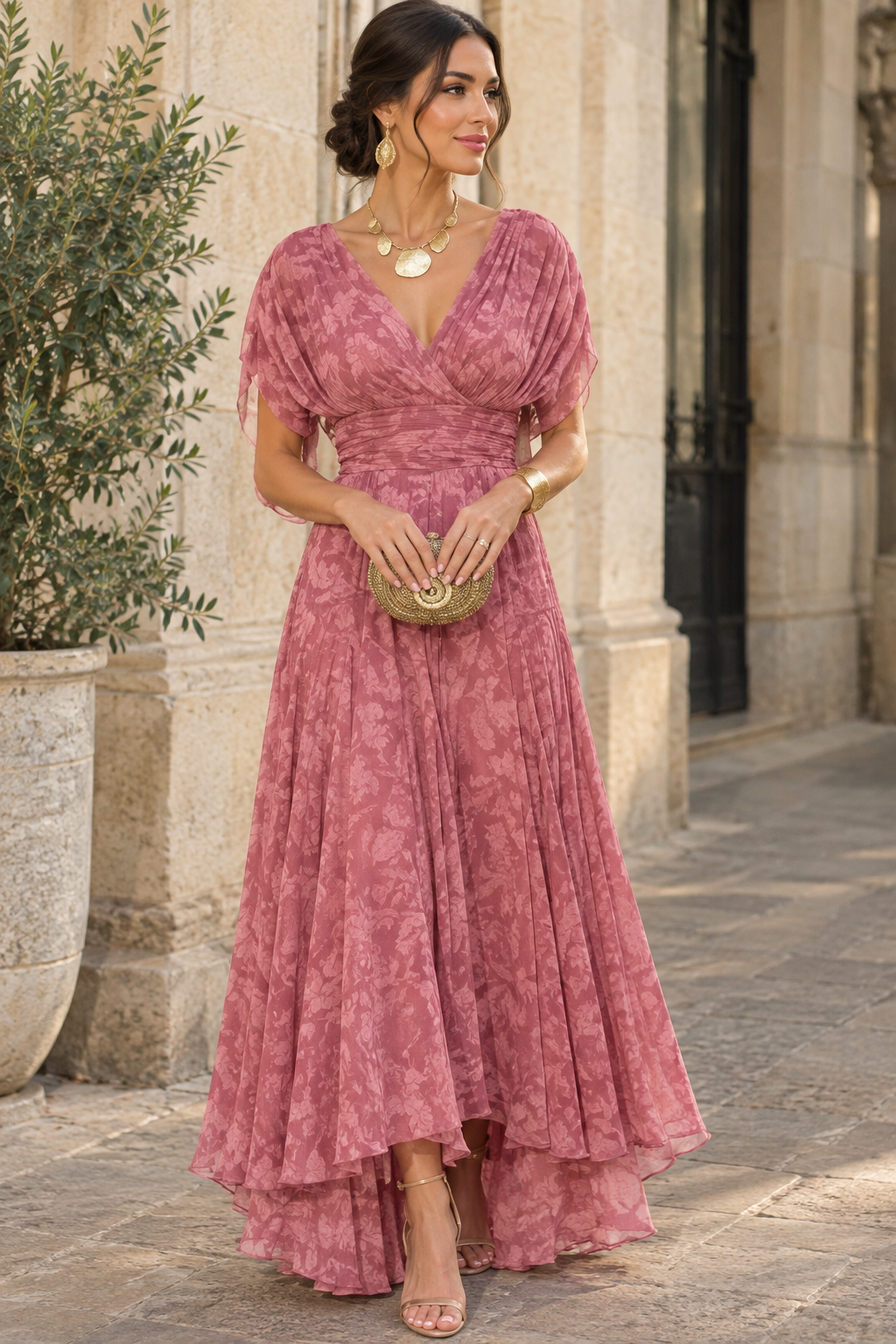Robe Masarova Longue Avec Cache-Ventre