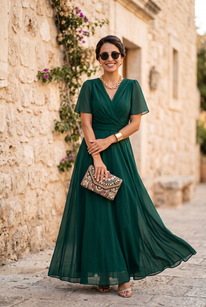 Robe Masarova Longue Avec Cache-Ventre